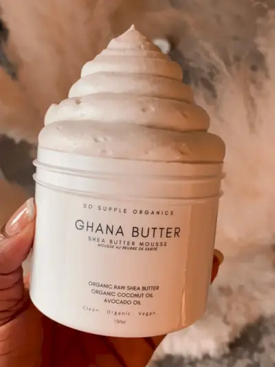 Mousse de manteca de karité y mantequilla de Ghana So Supple Organics