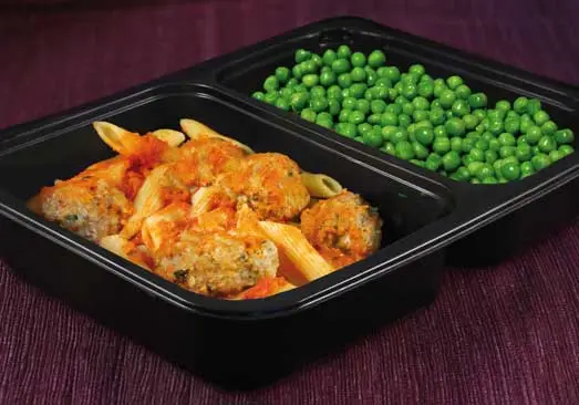 Kouzelná kuchyně rozvozové karbanátky s hráškem těstovin Penne