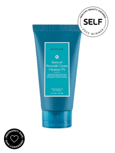 Limpiador en crema con peróxido de benzoilo de Naturium al 5%