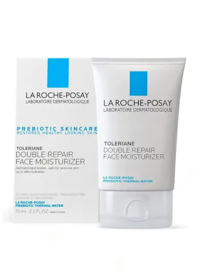 Hydratační krém na obličej La Roche-Posay Toleriane Double Repair na bílém pozadí