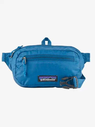 Blue Patagonia Ultralight Black Hole Mini Hip Pack
