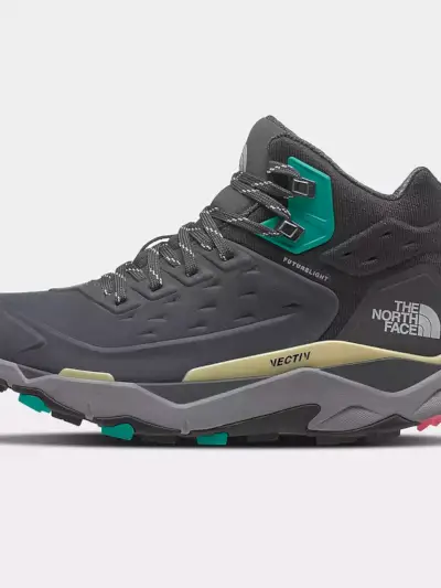 Kožené topánky North Face VECTIV Exploris Mid FUTURELIGHT v tmavosivej farbe
