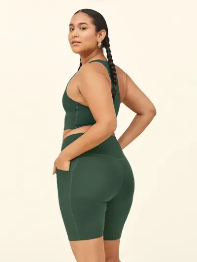 Girlfriend Collective Moss High Rise Pocket Bike Short