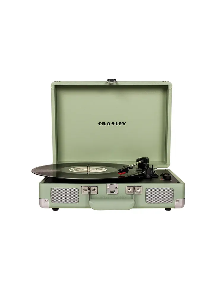 Crosley CR8005FMT Cruiser Plus Pemutar Rekaman Vinyl dalam warna mint