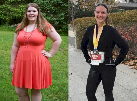 Rebecca Grafton koşmayı sevmeyi öğrendikten sonra 100 kilo verdi.