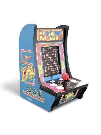 Arcade1Up Г-жа Pac-Man Countercade на бял фон