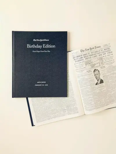 3:4 Персонализирана книга за рожден ден на New York Times
