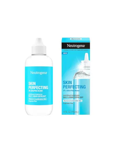 Exfoliante facial líquido diario perfeccionador de la piel de Neutrogena con una mezcla de AHA/PHA al 9 %
