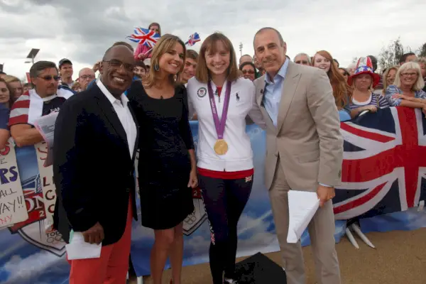 Katie Ledecky Al Roker Matt Lauerrel és Savannah Guthrie-vel