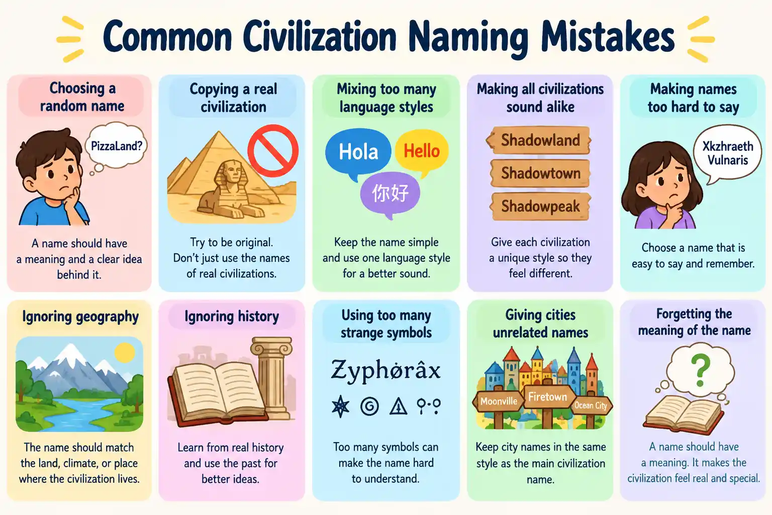 Common Civilization Naming-Mistakes