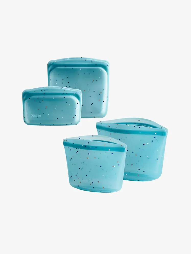 ਸਟੈਸ਼ਰ ਪ੍ਰੀਮੀਅਮ ਸਿਲੀਕੋਨ ਮੁੜ ਵਰਤੋਂ ਯੋਗ ਫੂਡ ਸਟੋਰੇਜ ਬੈਗ