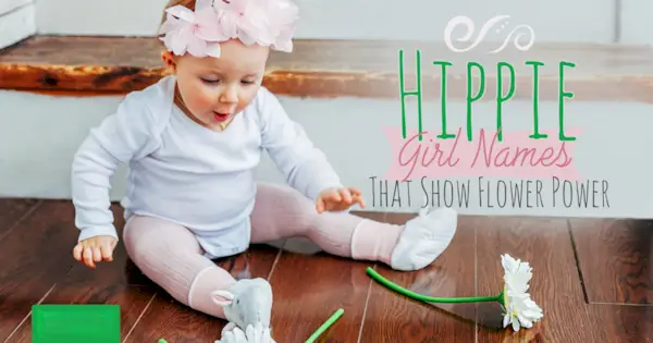 Hippie jentenavn som viser Flower Power
