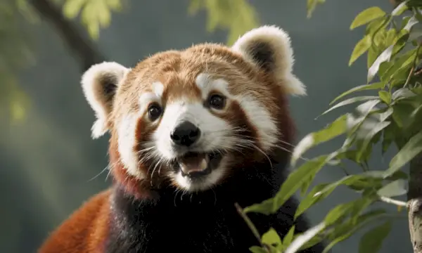 Significados simbólicos del panda rojo