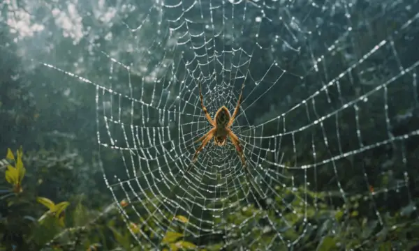 Silhouettenfotografie einer Spinne