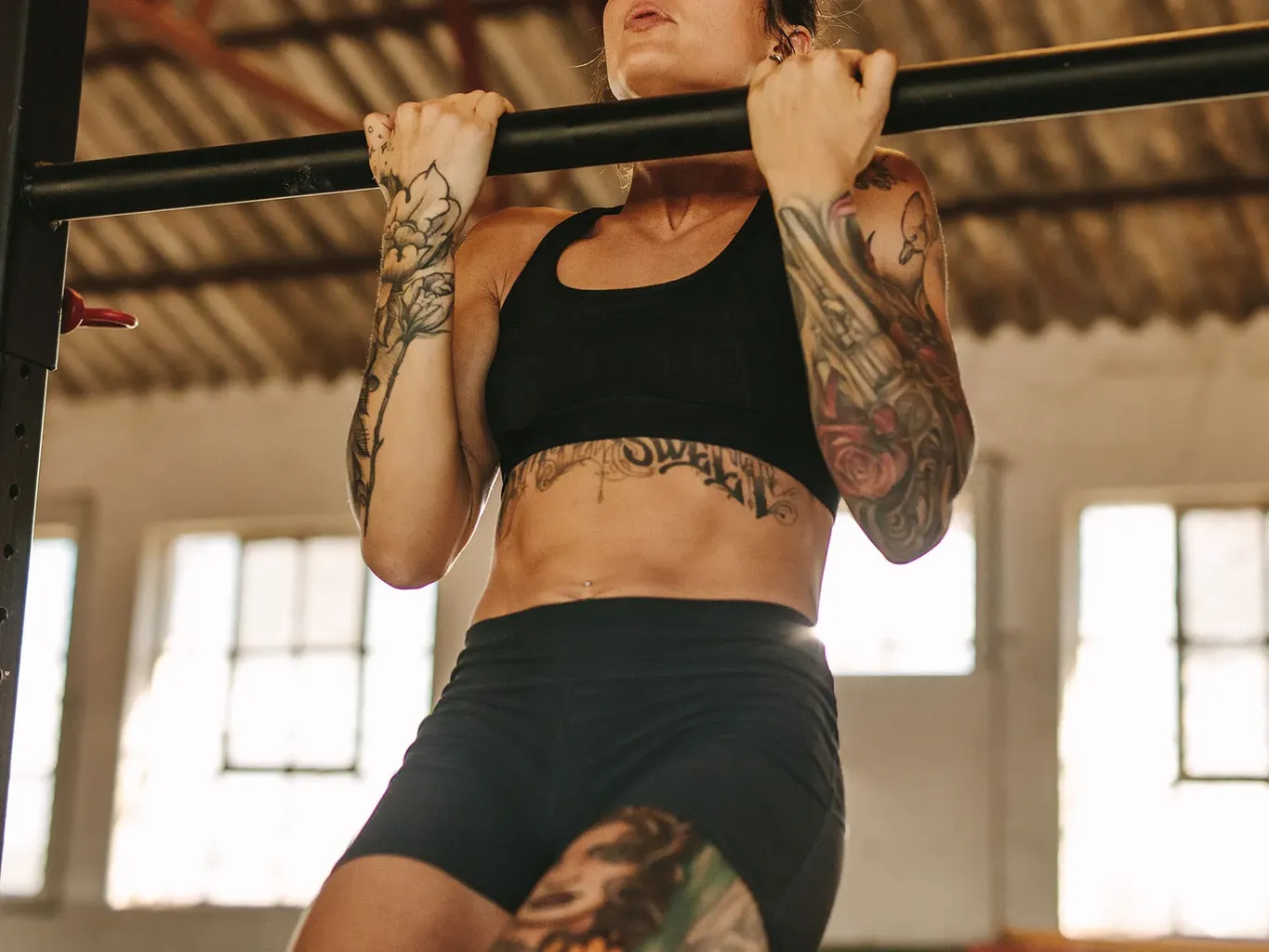 Foto som föreställer att slå på någon på gymmet