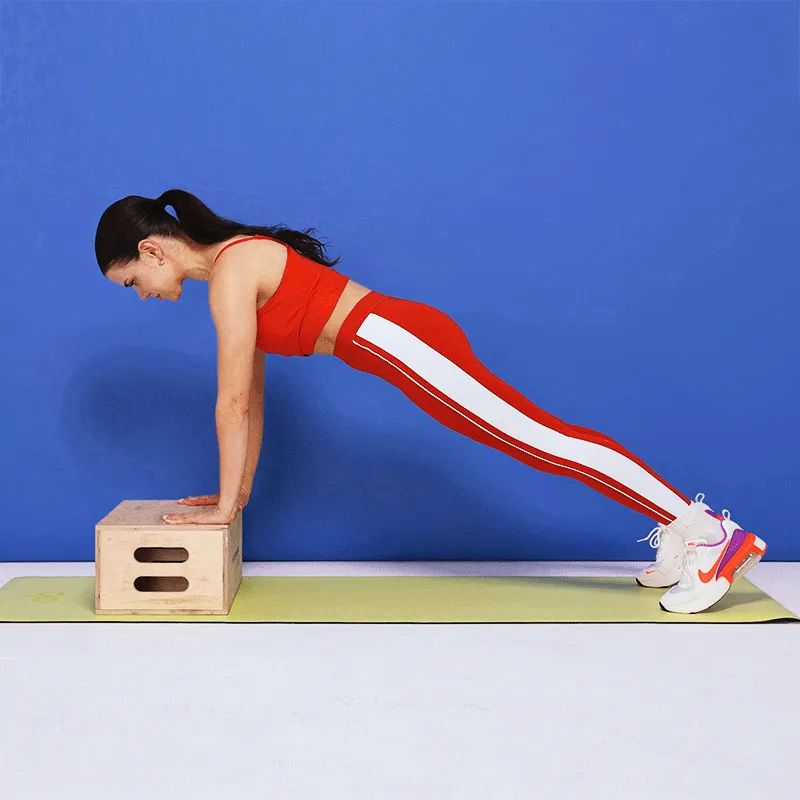 상자 위로 밀어 올리기