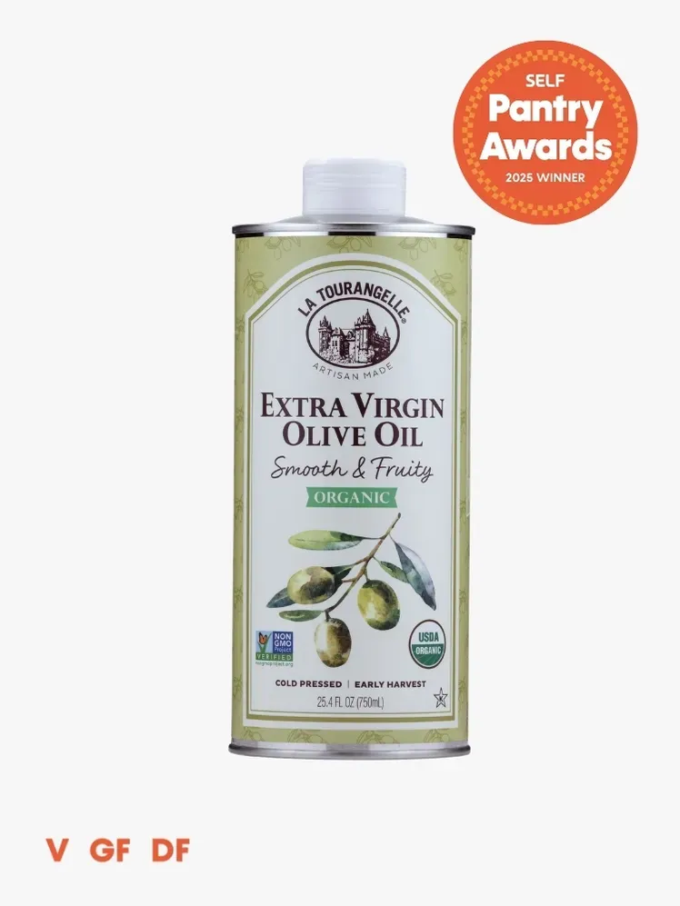 groen en wit blikje met witte dop, oranje Pantry Awards-zegel rechtsboven