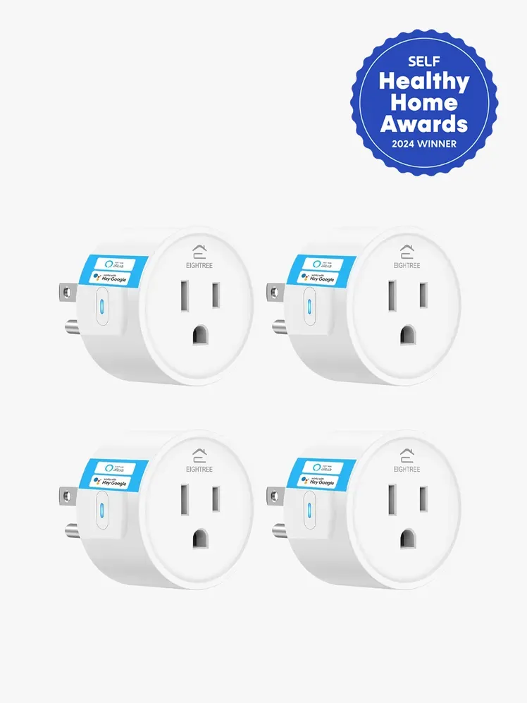 Eightree Smart Plug in Markenkomponente auf hellgrauem Hintergrund
