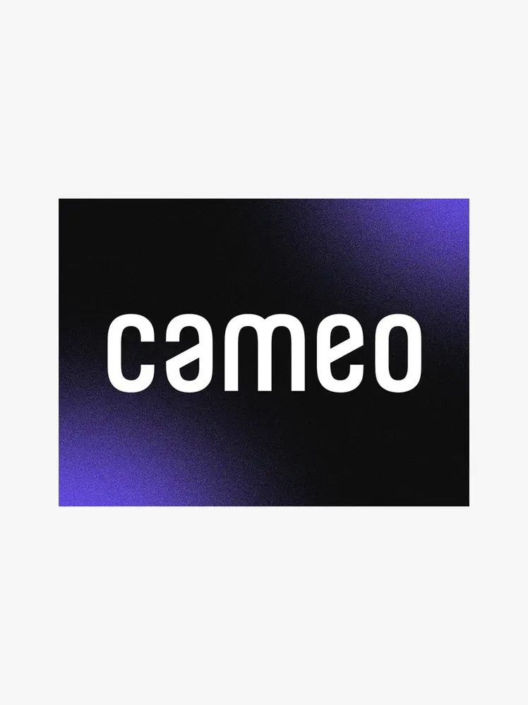 Marque Cameo Gift Video sur fond gris clair