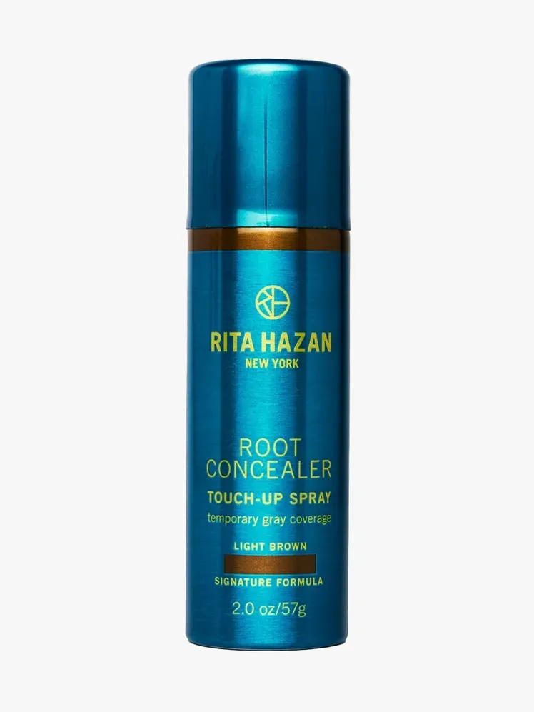 بخاخ Rita Hazan Root Concealer بخاخ ذو علامة تجارية على خلفية رمادية فاتحة