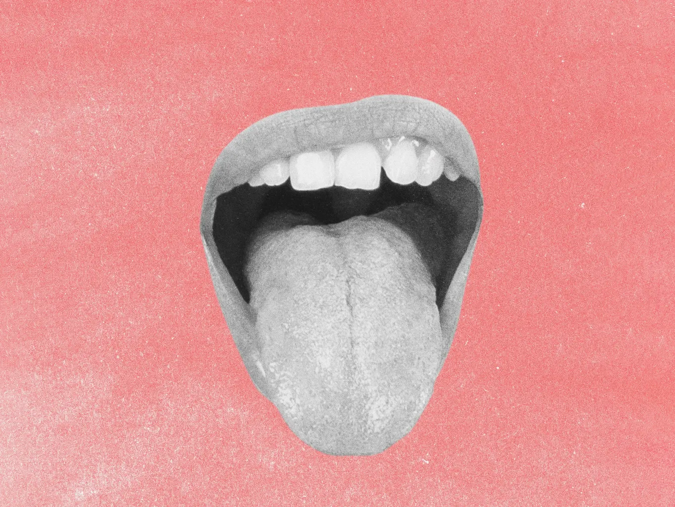 La imagen puede contener parte del cuerpo boca persona lengua y bebé