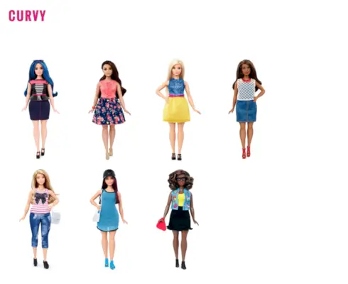 Barbie hat drei neue Körpertypen