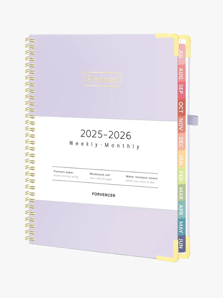 Forvencer Academic Planner 2025–2026 in Markenkomponente auf hellgrauem Hintergrund