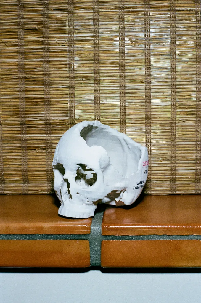 Obrázek může obsahovat dřevo a helmu