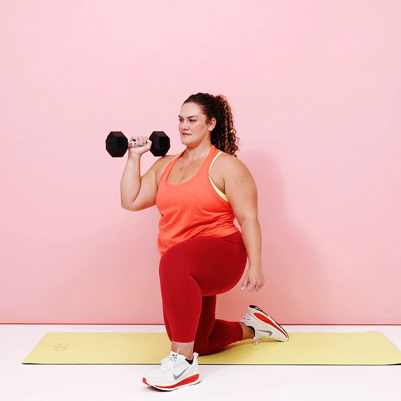 Press de hombros medio arrodillado