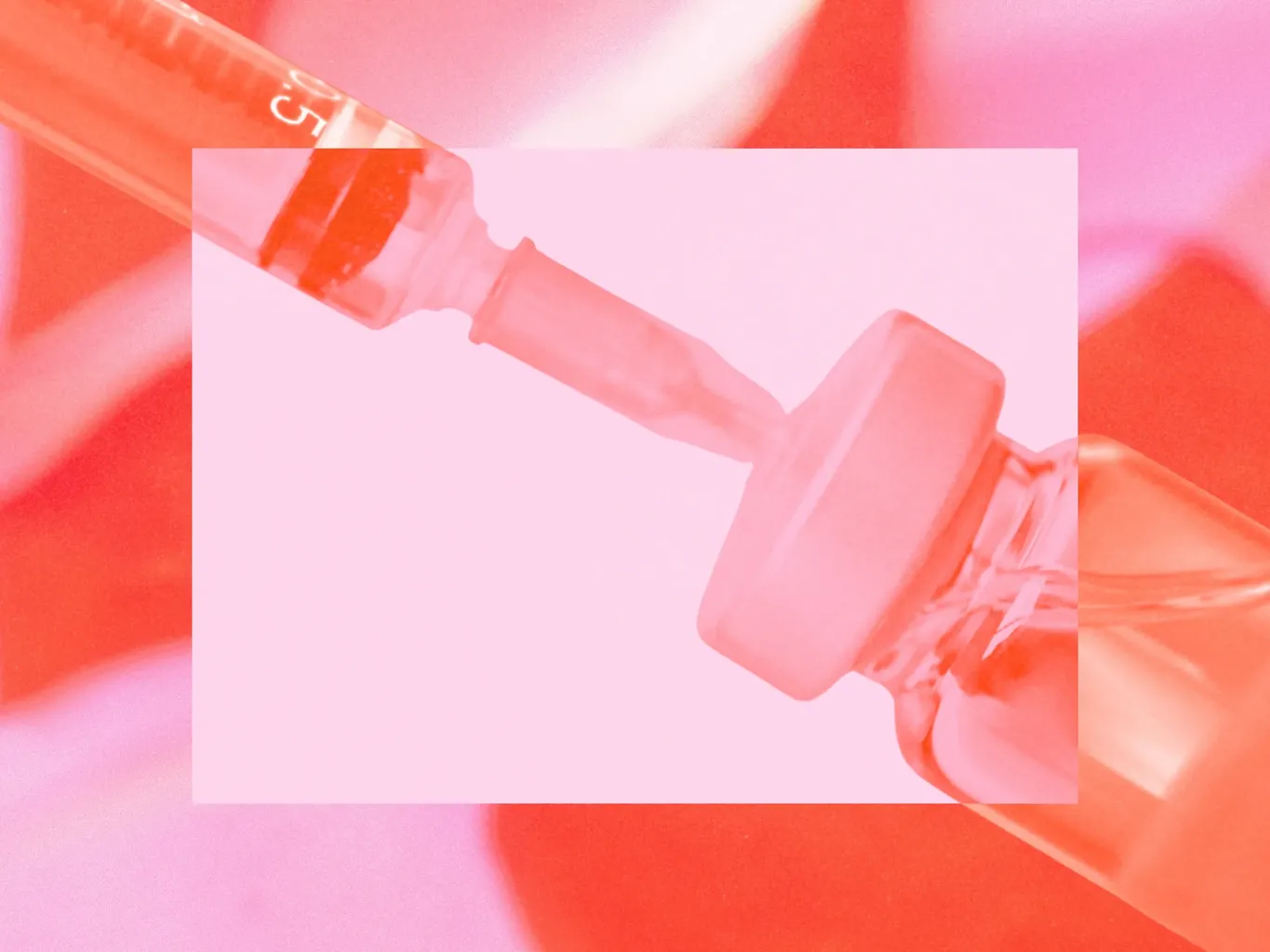 Seringue et flacon de vaccin contre le VPH