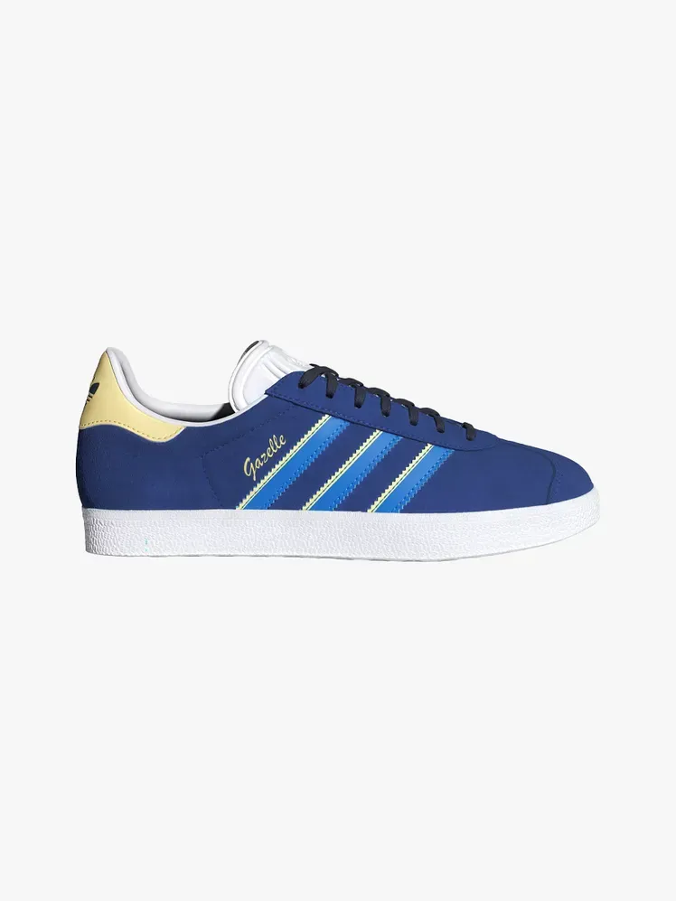 Adidas Gazelle schoenen in merkcomponent op een lichtgrijze achtergrond