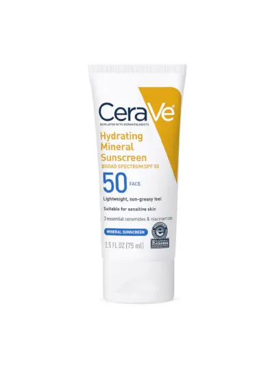 Cerave Хидратиращ минерален слънцезащитен лосион за лице с цинков оксид