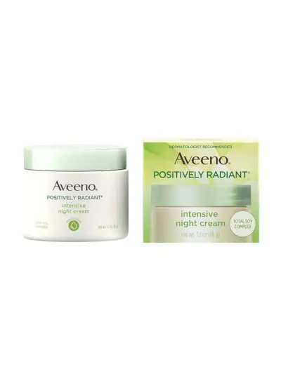 Aveeno Positively Radiant интензивен хидратиращ нощен крем