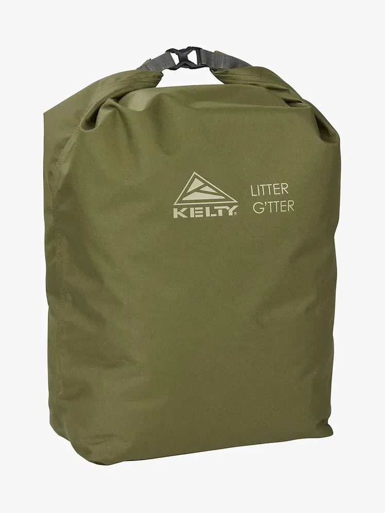 Alom G’tter szemetes khaki zöld színben, világosszürke alapon